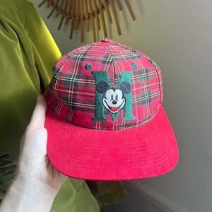 Vintage 90s Mickey M Plaid Snapback